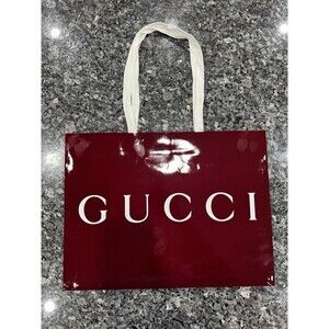 Authentic Gucci Shopping Gift Bag Only Red Burgundy 19"x14"x7"